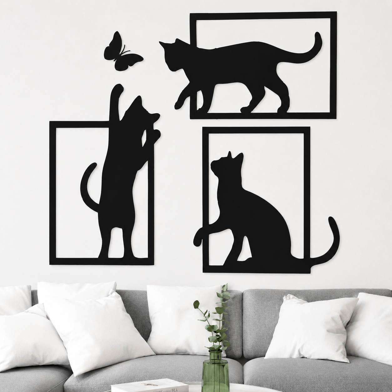 Tríptico Gatitos Jugando