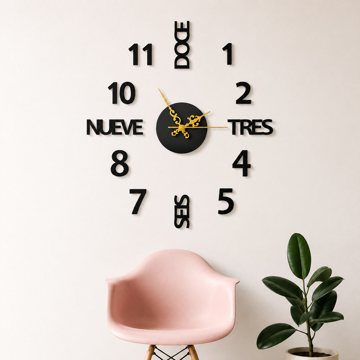 Reloj de Pared con Letras