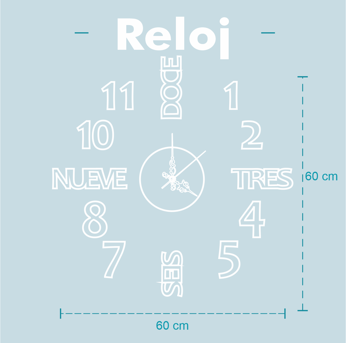 Reloj de Pared con Letras