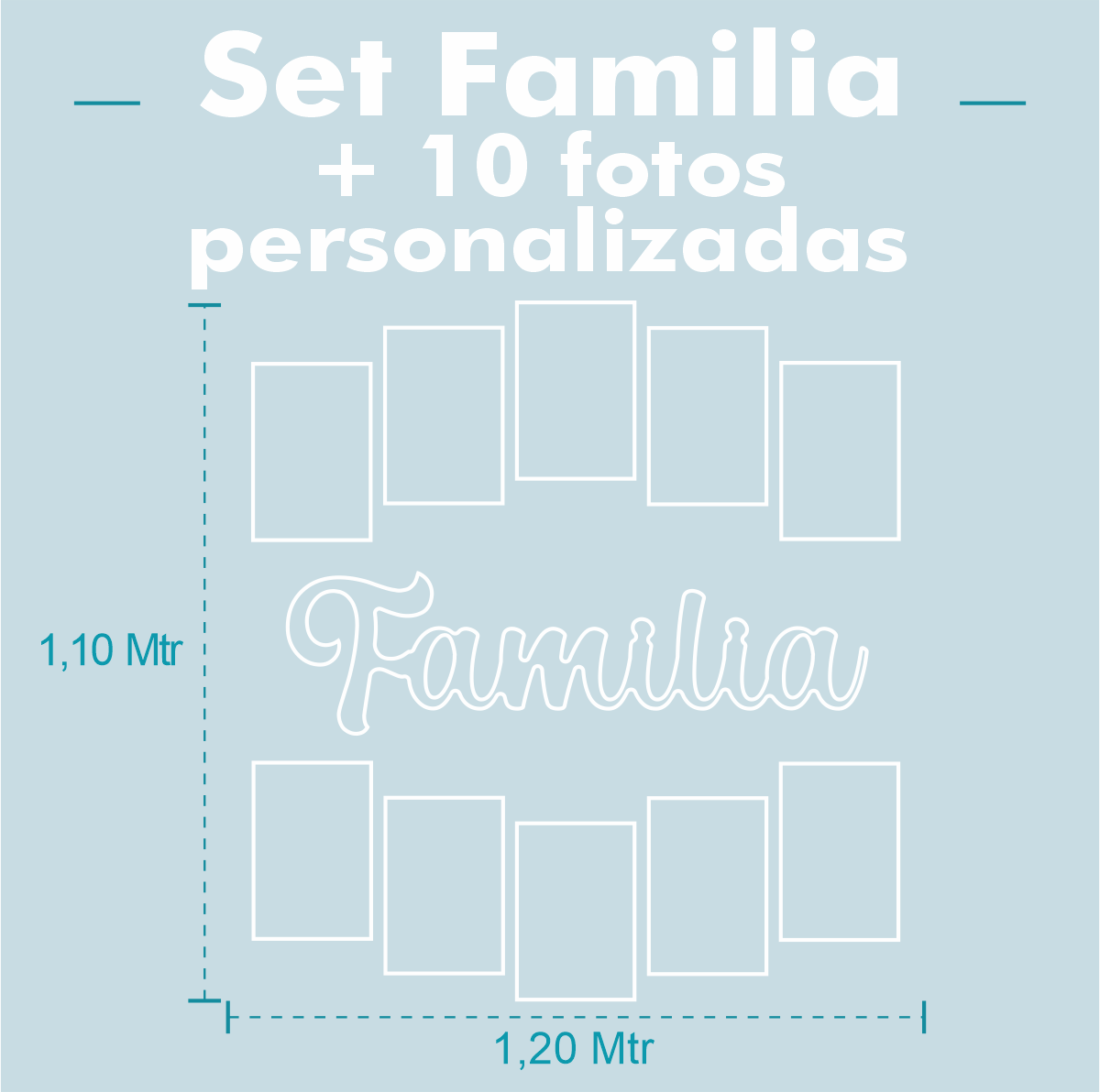 Set Personalizado Familia con 10 Fotos