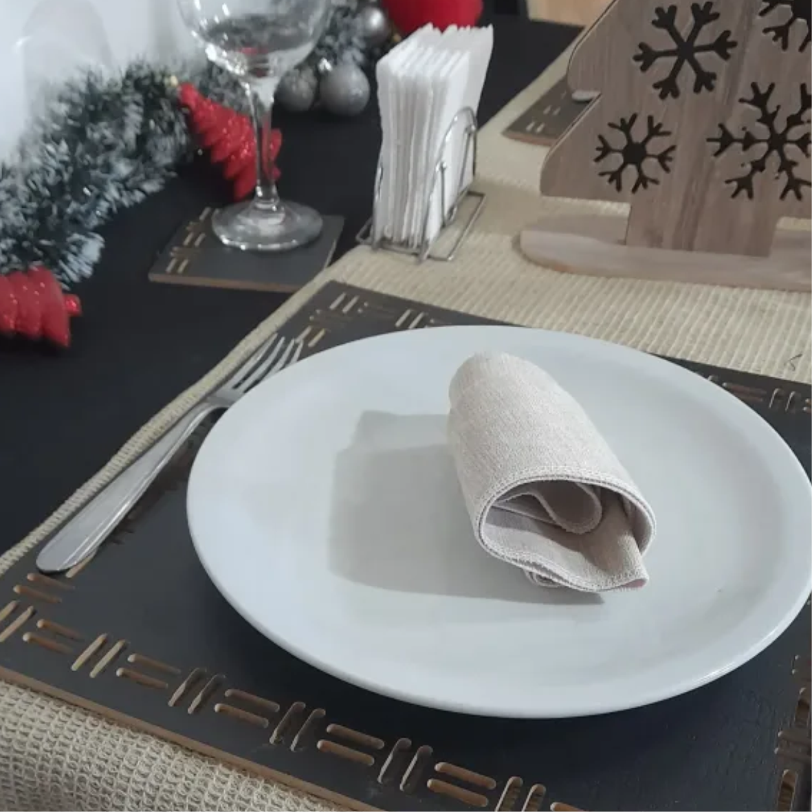 Set 4 Platos de Sitio – Cuadrados