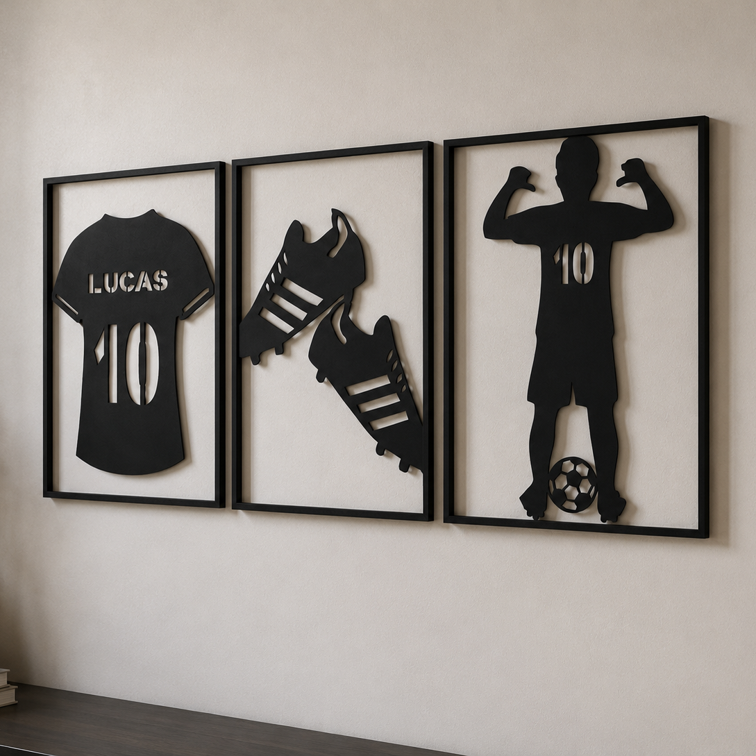 Cuadro Fútbol con Nombre y Número Personalizado