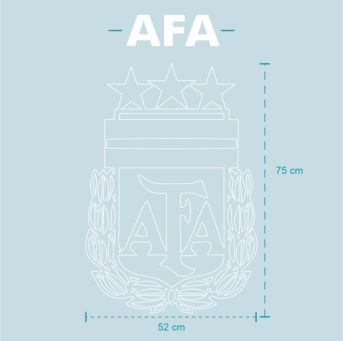 Escudo Seleccion Argentina Tres Estrellas