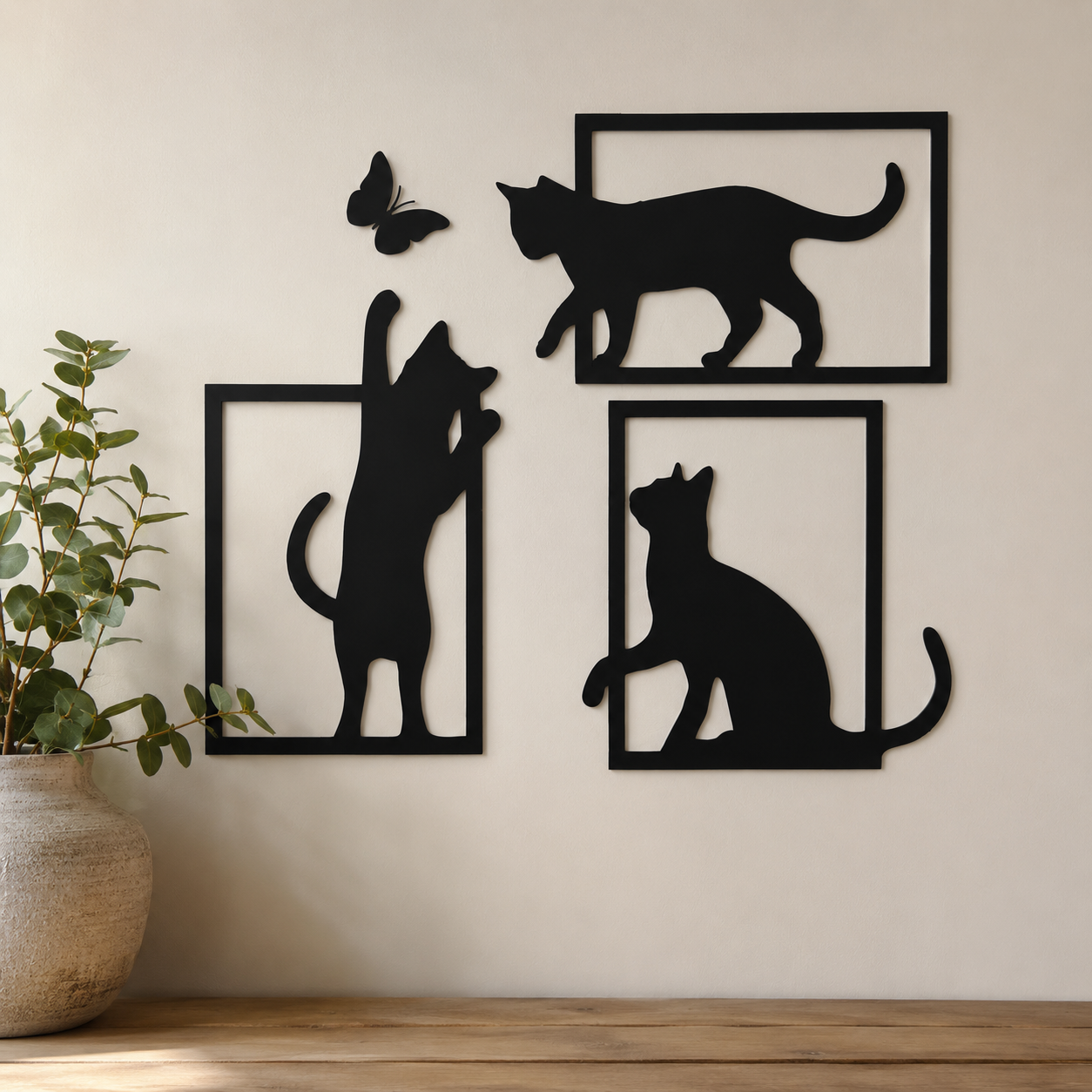 Tríptico Gatitos Jugando