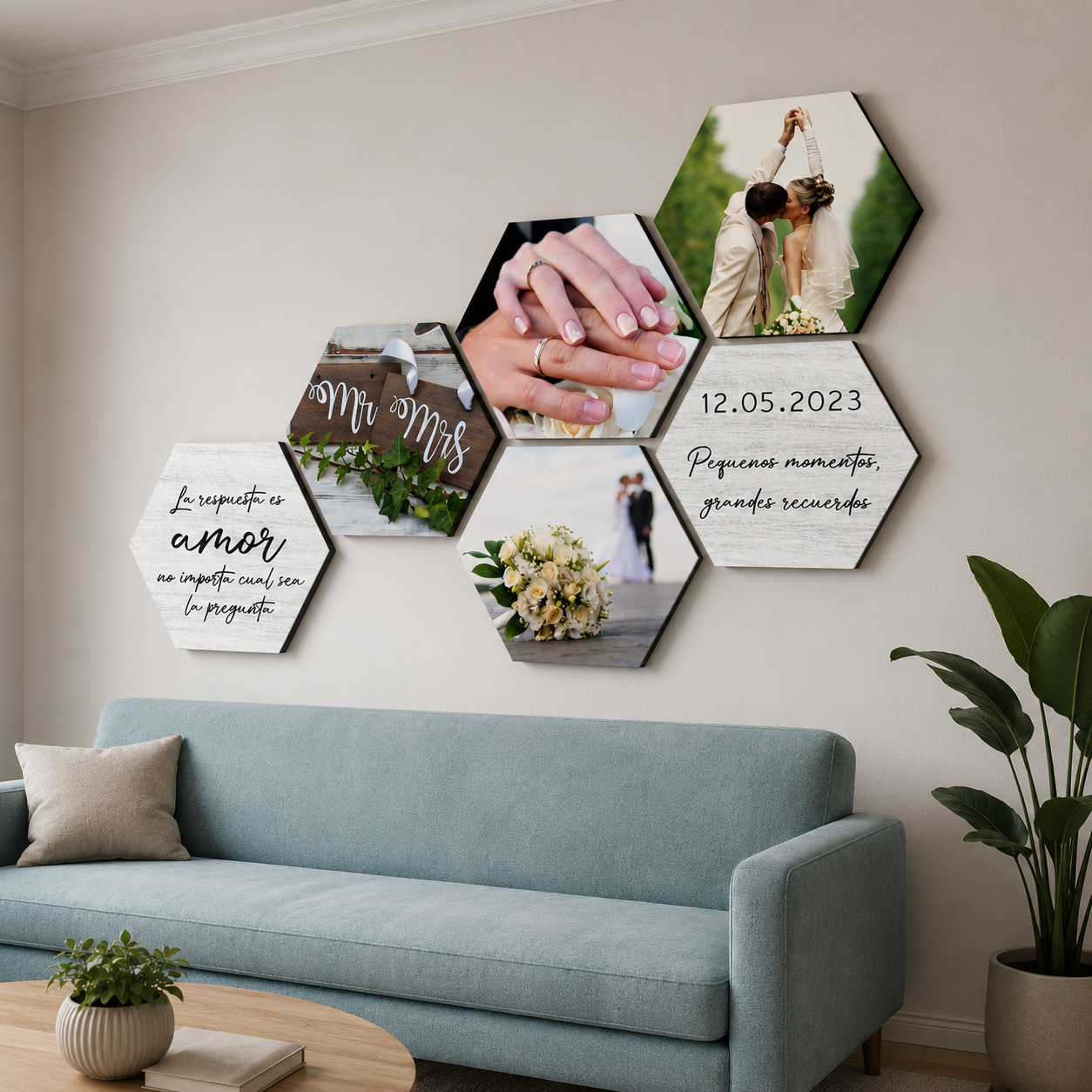Cuadros Hexagonales Personalizado