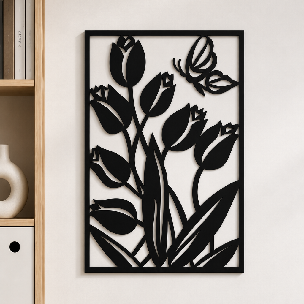 Tulipa con Mariposas 