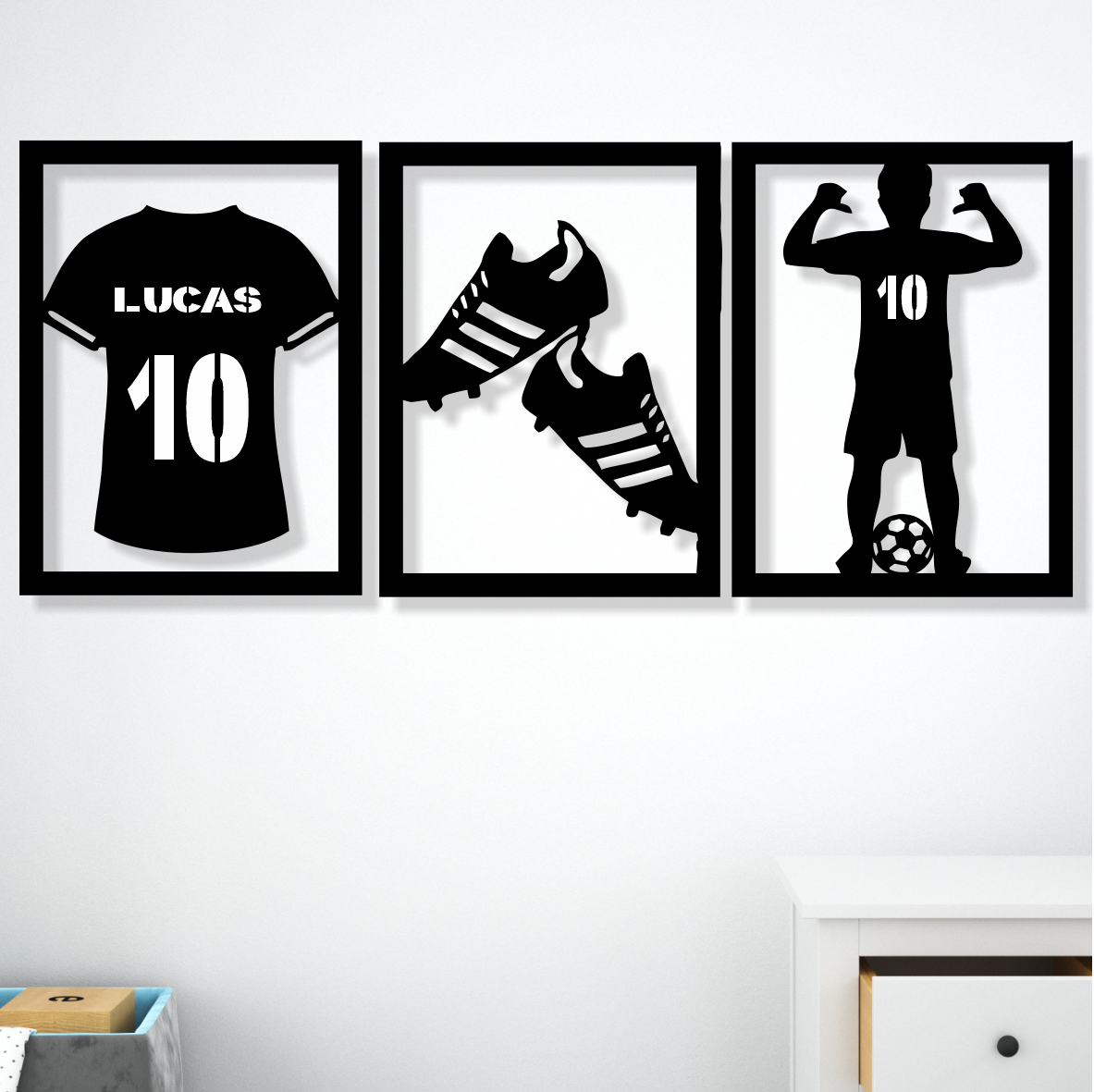 Cuadro Fútbol con Nombre y Número Personalizado