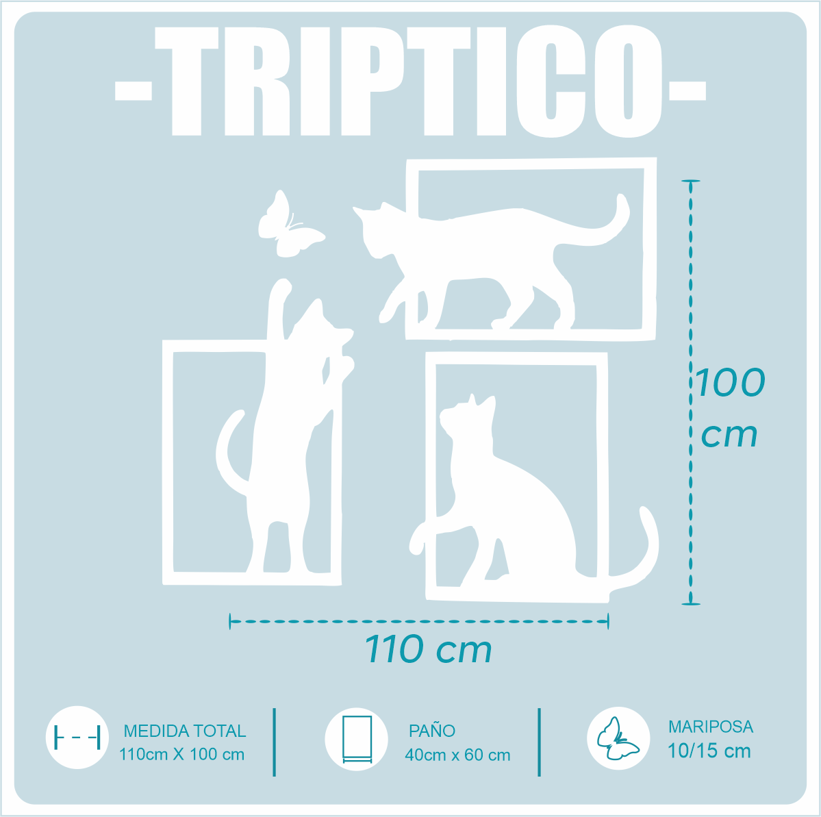 Tríptico Gatitos Jugando
