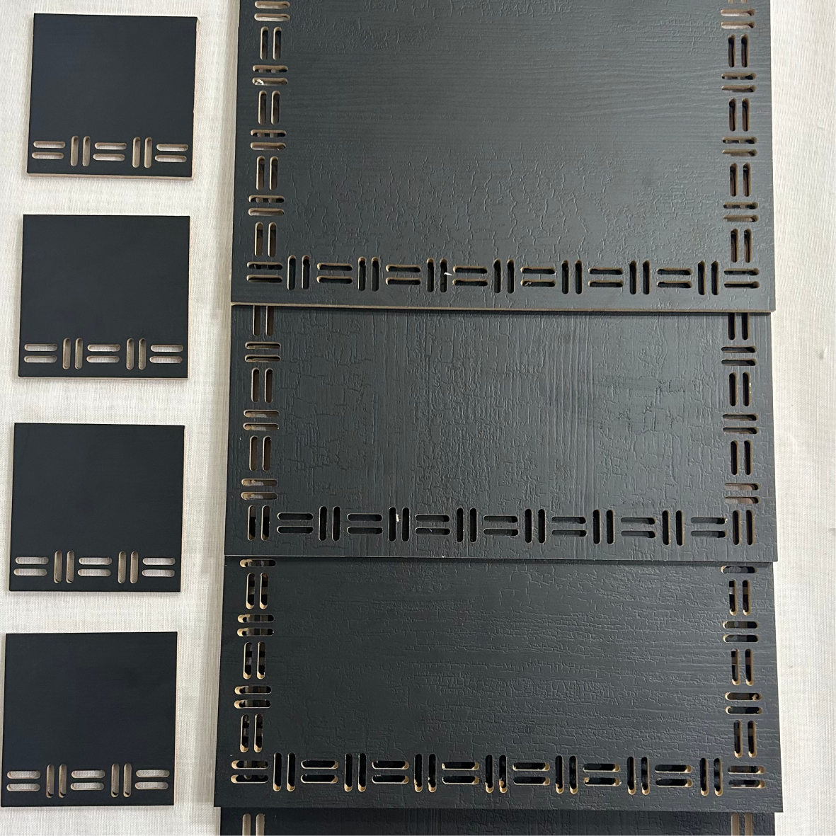 Set 4 Platos de Sitio – Cuadrados
