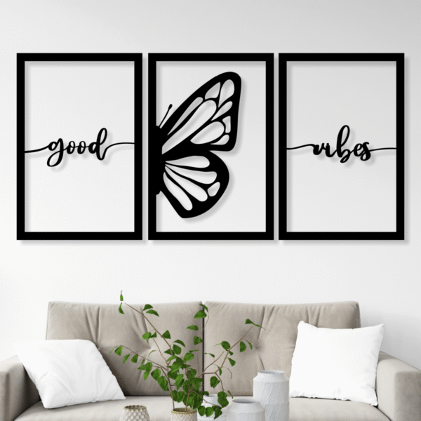 cuadro good vibes mariposa