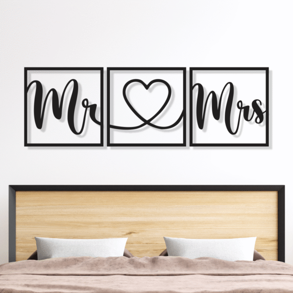 cuadro pareja novios casados mr y mrs
