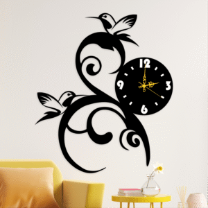cuadro reloj colibri