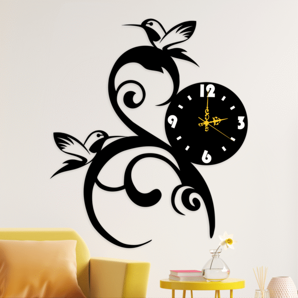 cuadro reloj colibri
