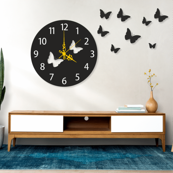 CUADRO RELOJ MARIPOSA