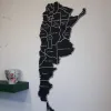 cuadro de mapa de argentina con divisiones 45 x 100 cm