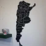 Mapa Argentina, con divisiones  (45cm x 100cm)