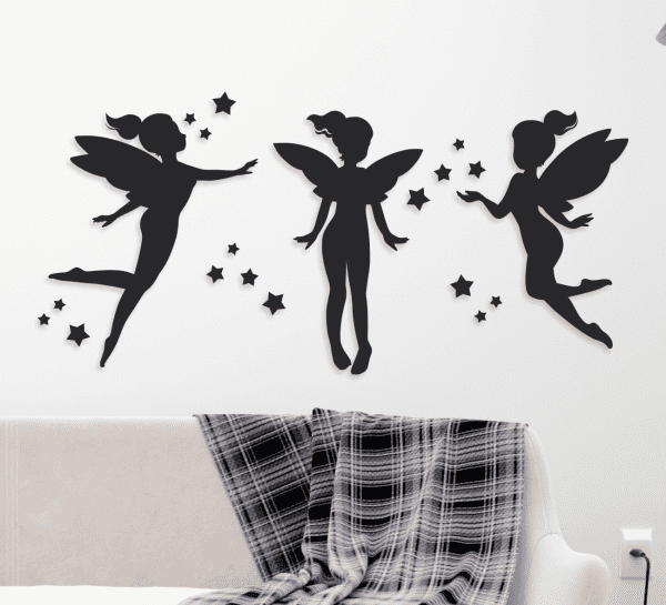 cuadros de 3 haditas 110 x 50 cm