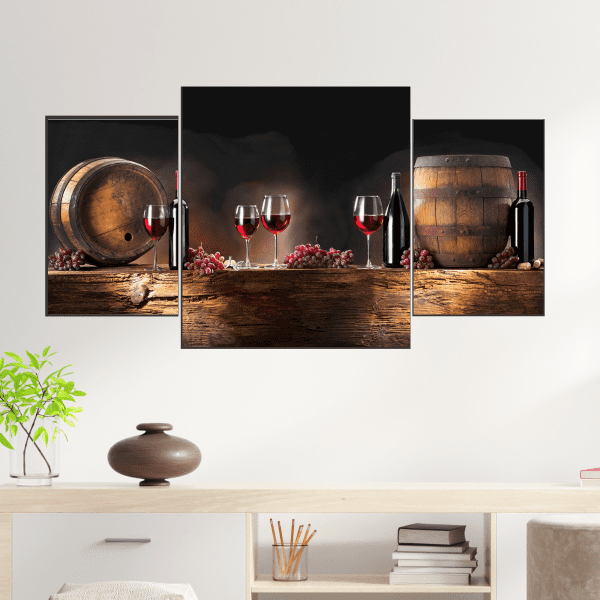 cuadro de bodega rustica 80 x 40 cm