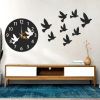 cuadro de reloj con pajaros volando 120 x 45 cm