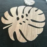 set de 4 platos de sitio y hojas