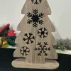 arbol de madera de copos de nieve