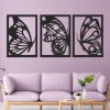 cuadros de mariposas x 3 130 x 60 cm