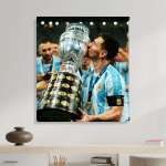 Messi y la copa (35cm x 40)