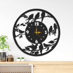 Pajaros + reloj (60cm x 60cm)