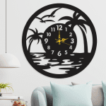 Palmeras con reloj  (60cm x 60cm)