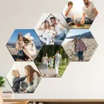 cuadros hexagonales personalizados x 6 partes