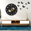 cuadro de reloj con mariposas volando 120 x 45 cm