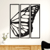cuadro de triptico mariposa 55 x 65 cm