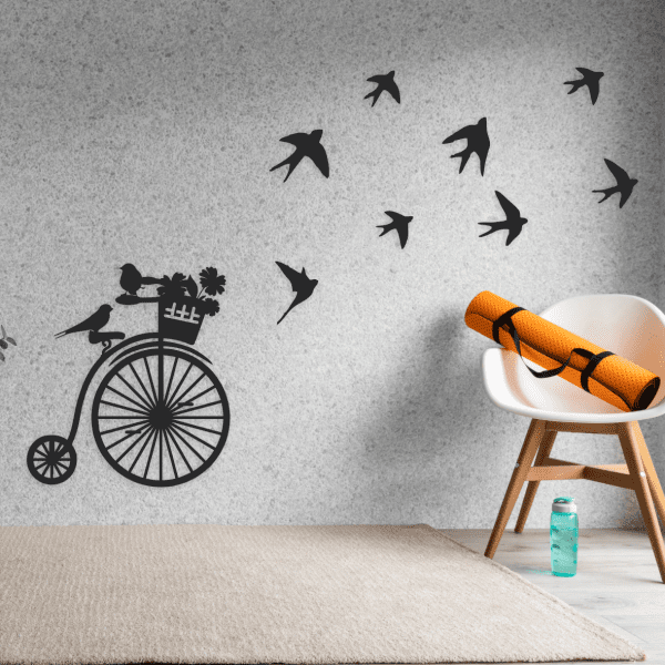 cuadros de bici con pajaritos volando xxl