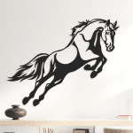 cuadr de caballo saltando 60 x 45 cm