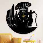cuadro de cocina con reloj