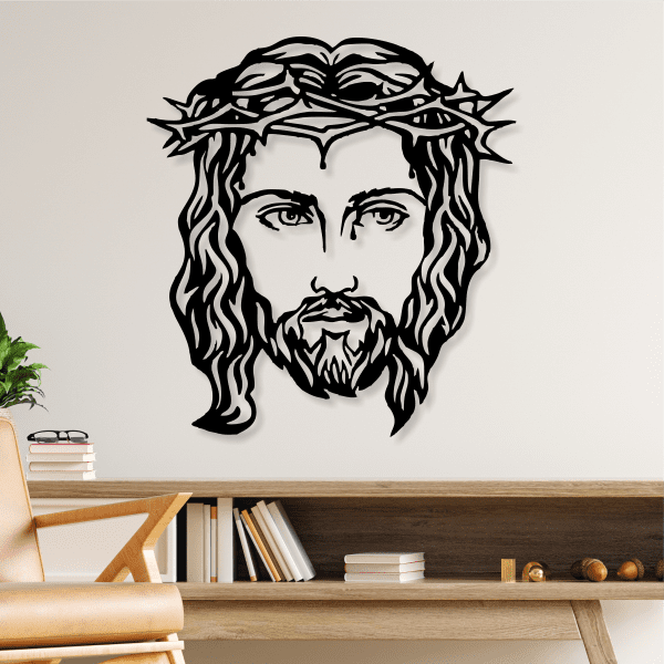 cuadro cara de cristo 55 x 60 cm
