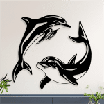 cuadros de delfines 60 55 cm
