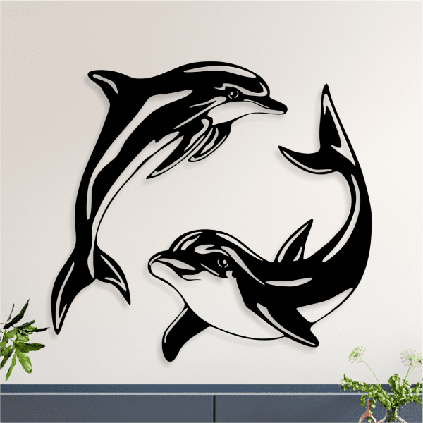 cuadros de delfines 60 55 cm