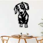 cuadro dulce de perro salchicha 40 x 75 cm
