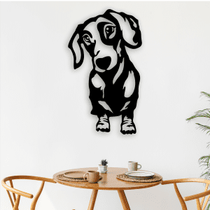 cuadro dulce de perro salchicha 40 x 75 cm
