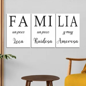 cuadros la palabra familia 85 x 40