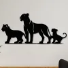 cuadro de familia de leones