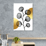 cuadro flores abstractas D 28 x 40 cm