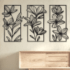 cuadros x 3 set flores 130 x 70 cm