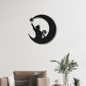 Gatito en la luna (60cm x 60cm)