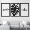 cuadro de good vibes mas una hoja 120 x 60 cm