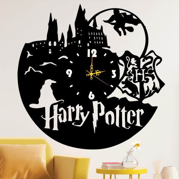 cuadro de harry potter mas reloj 60 x 60 cm