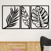 cuadro de hojas tropicales 110 x 50 cm