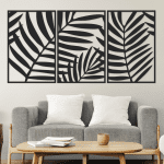 cuadros de hojas 3 partes xxl 150 x 75 cm