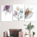 cuadros de set x 3 hojas aroma 85 x 40 cm